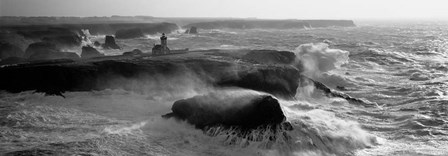 Phare des Poulains lors d&#39; une Tempete by Jean Guichard art print