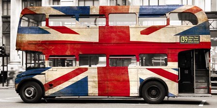 Union Jack Double-Decker Bus, London by Pangea Images art print