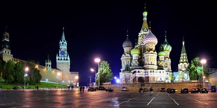 Red Square at Night, Moscow by Vadim Ratsenskiy art print