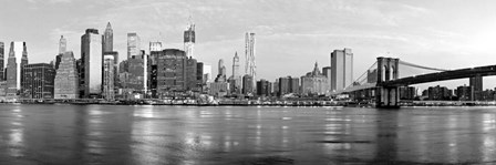 Manhattan and Brooklyn Bridge, NYC 1 by Vadim Ratsenskiy art print