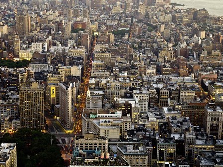 Aerial View of Manhattan, NYC by Michael Setboun art print