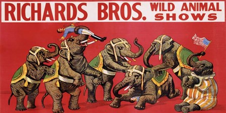 Richards Bros. Wild Animal Shows, ca. 1925 art print