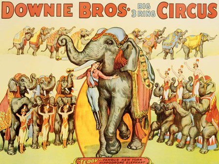 Downie Bros. Big 3 Ring Circus, 1935 art print