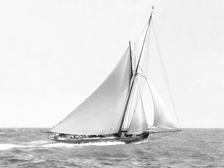 Cutter Sailing on the Ocean, 1910 art print