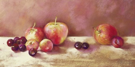 Cherries and Apples (detail) by Nell Whatmore art print