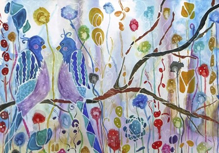 Twittering by Lauren Moss art print