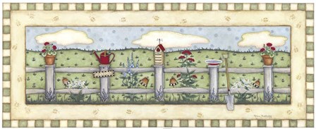 Fenceline Flowers by Robin Betterley art print