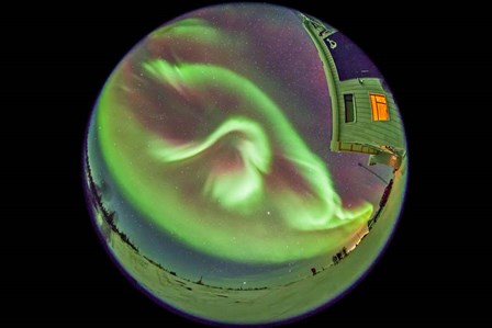 Aurora borealis over Churchill, Manitoba, Canada by Alan Dyer/Stocktrek Images art print