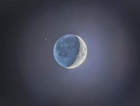 Crescent moon with Earthshine by Alan Dyer/Stocktrek Images art print