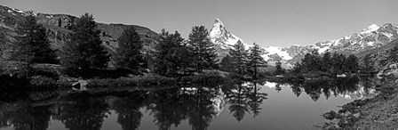 Matterhorn reflecting into Grindjisee Lake, Zermatt, Valais Canton, Switzerland by Panoramic Images art print