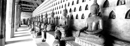 Vat Si Saket, Vientiane, Laos BW by Panoramic Images art print