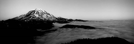 Sea of clouds with mountains in the background, Mt Rainier, Washington State by Panoramic Images art print