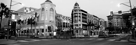 Traffic on the road, Rodeo Drive, Beverly Hills, Los Angeles County, California by Panoramic Images art print