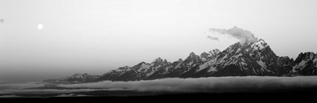 Teton Range Grand Teton National Park WY BW by Panoramic Images art print