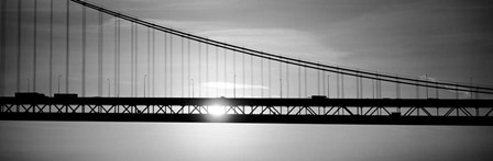Sunrise Bay Bridge San Francisco BW by Panoramic Images art print