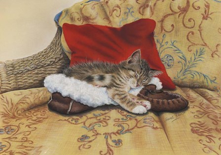 Comfy Slipper by Janet Pidoux art print