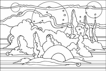 Pop Art Landscape 116 by Howie Green art print