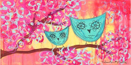Two Owls by Jennifer McCully art print