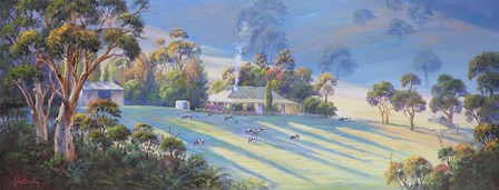 Evening Shadows Mt. George by John Bradley art print