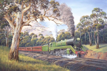 Pacific Class 3829 by John Bradley art print