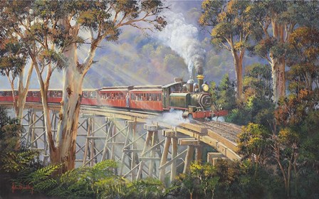 Puffing Billy 2 by John Bradley art print