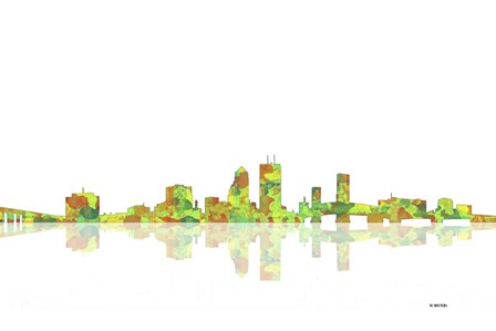 Jacksonville Florida Skyline 1 by Marlene Watson art print