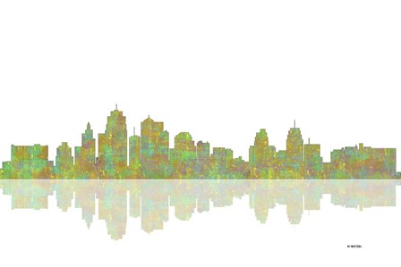 Kansas City Missouri Skyline 1 by Marlene Watson art print