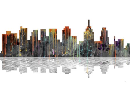 Philadelphia Pennsylvania Skyline BW 1 by Marlene Watson art print