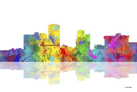 Little Rock Arkansas Skyline 1 by Marlene Watson art print