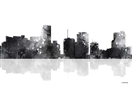 Miami Florida Skyline BG 1 by Marlene Watson art print