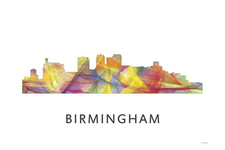 Birmingham Alabama Skyline by Marlene Watson art print