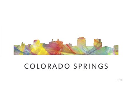 Colorado Springs Colorado Skyline by Marlene Watson art print