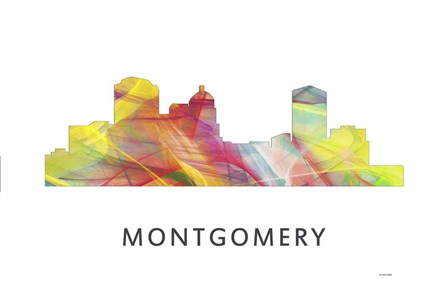 Montgomery Alabama Skyline by Marlene Watson art print