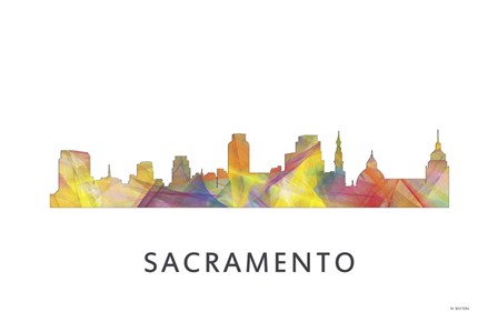 Sacramento California Skyline by Marlene Watson art print