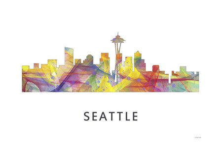 Seattle Washington Skyline by Marlene Watson art print