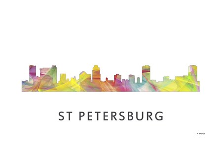 St Petersburg Florida Skyline by Marlene Watson art print