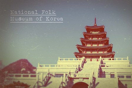 Vintage National Folk Museum of Korea, Asia by Take Me Away art print