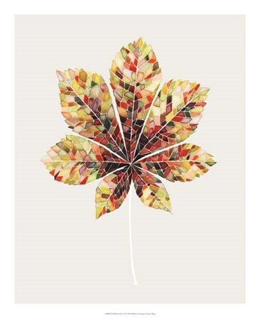 Fall Mosaic Leaf IV by Grace Popp art print