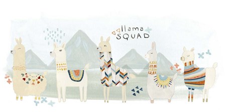 Llama Squad III by June Erica Vess art print