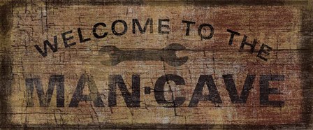 Mancave with Wrench by Art Licensing Studio art print