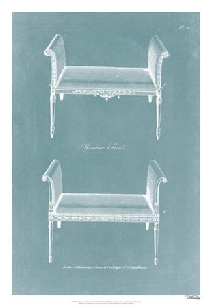 Design for a Window Seat II by Hepplewhite art print
