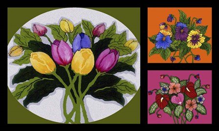 Flower Collage by Bonnie B. Cook art print