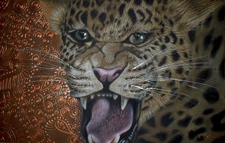 Leopard Attack by Cherie Roe Dirksen art print