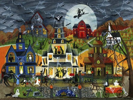 Spooky Street by Cheryl Bartley art print
