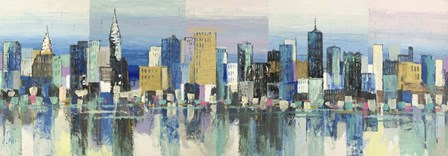 Manhattan Aqua by Luigi Florio art print