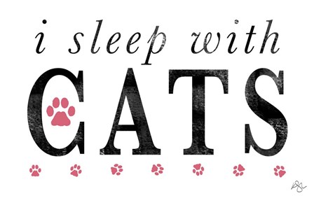 I Sleep with Cats by Kimberly Glover art print