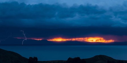 Lightning over Isla Del Sol, Lake Titicaca, Bolivia by Panoramic Images art print