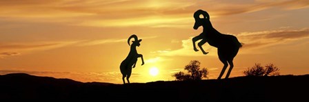 Bighorn Sheep Sculptures, Borrego Springs, California by Panoramic Images art print