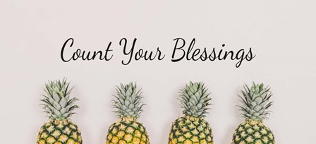 Count Your Blessings Pineapples by Color Me Happy art print