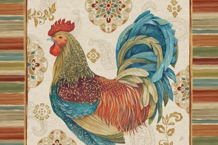 Rooster Rainbow IIA by Daphne Brissonnet art print